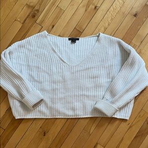 French Connection Cream V-Neck Sweater